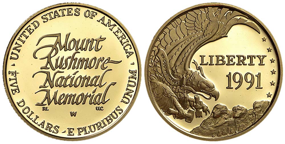 United States Commemoratives Dollars 1991 Gold 
