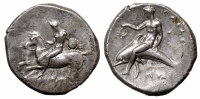 Ancient-Greek-Coins-Calabria-Tarentum-Nomos-ND-AR
