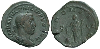 Ancient-Roman-Empire-Philippus-I-Sestertius-ND-AE