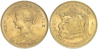 Chile-Republic-Pesos-1948-Gold