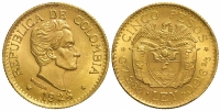 Colombia-Republic-Pesos-1925-Gold
