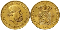 Netherlands-William-III-Gulden-1875-Gold