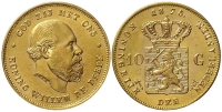 Netherlands-William-III-Gulden-1875-Gold