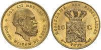 Netherlands-William-III-Gulden-1877-Gold