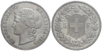 Switzerland-Confoederatio-Helvetica-Francs-1892-AR