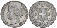 Switzerland-Confoederatio-Helvetica-Francs-1895-AR