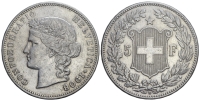 Switzerland-Confoederatio-Helvetica-Francs-1908-AR