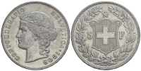 Switzerland-Confoederatio-Helvetica-Francs-1909-AR