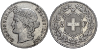 Switzerland-Confoederatio-Helvetica-Francs-1916-AR