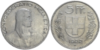 Switzerland-Confoederatio-Helvetica-Francs-1922-AR