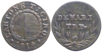 Switzerland-Ticino-Republic-Denari-1814-AE