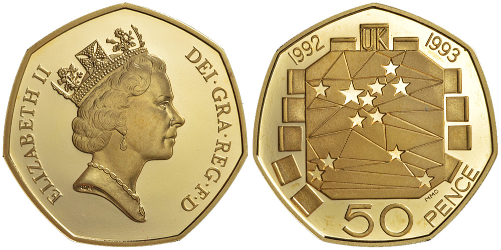 Great Britain Elizabeth Pence 1992 Gold 