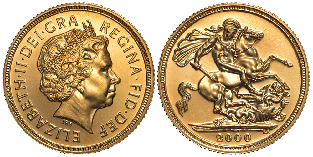 Great Britain Elizabeth Sovereign 2000 Gold 