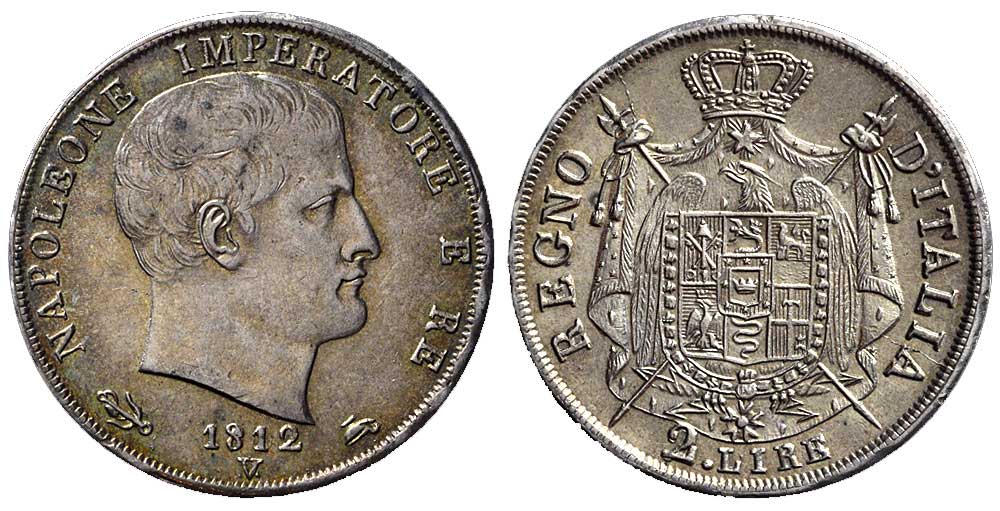 Italy Regional Mints Venezia Napoleone Lire 1812 