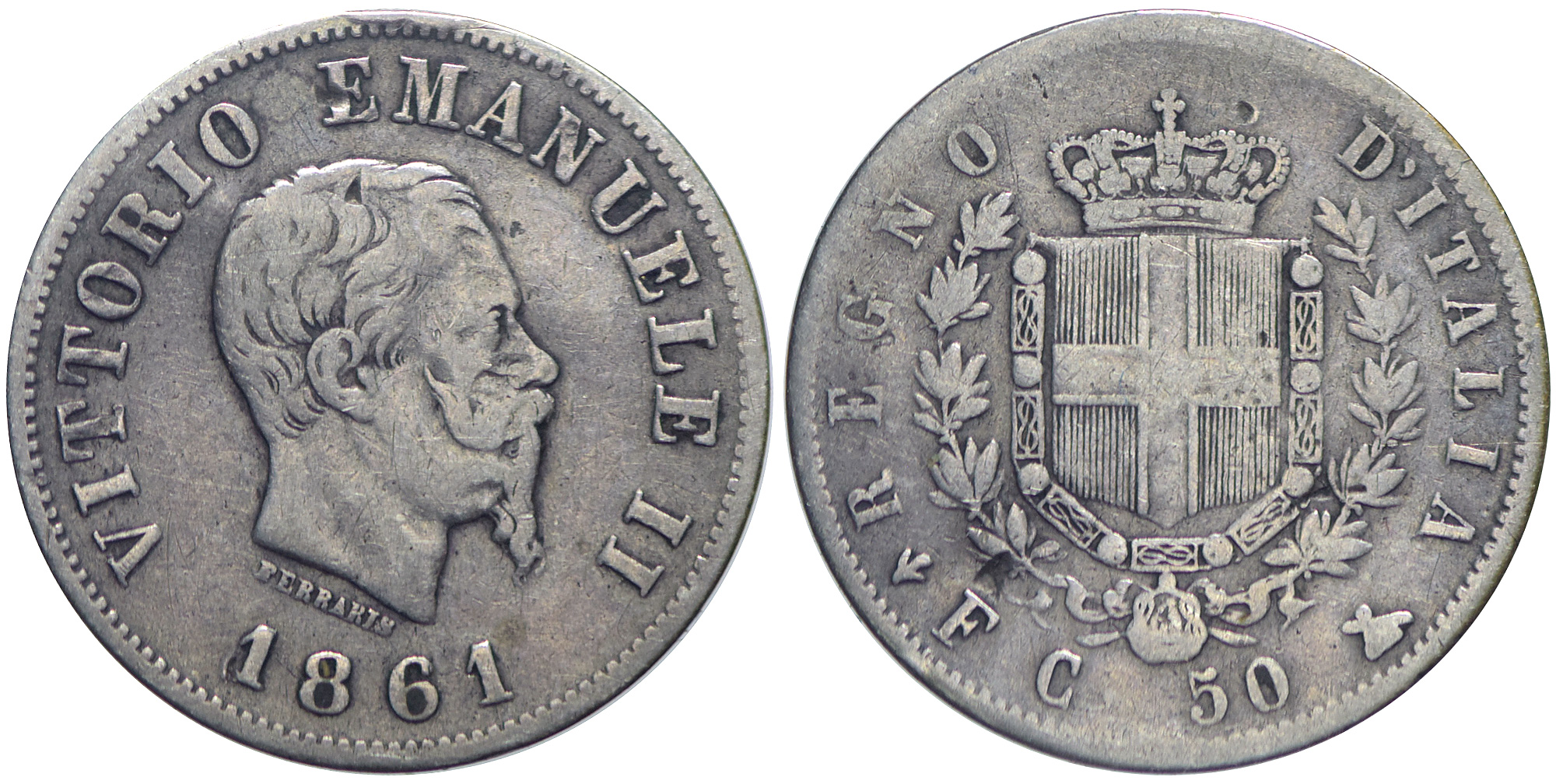 Italy Kingdom Vittorio Emanuele Cent 1861 