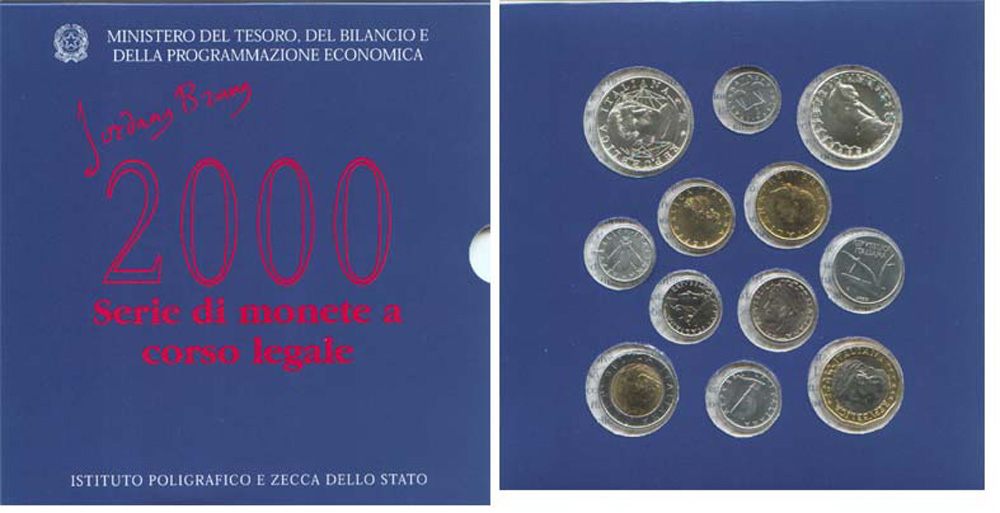 Italy Republic (12) 2000 AgAc 