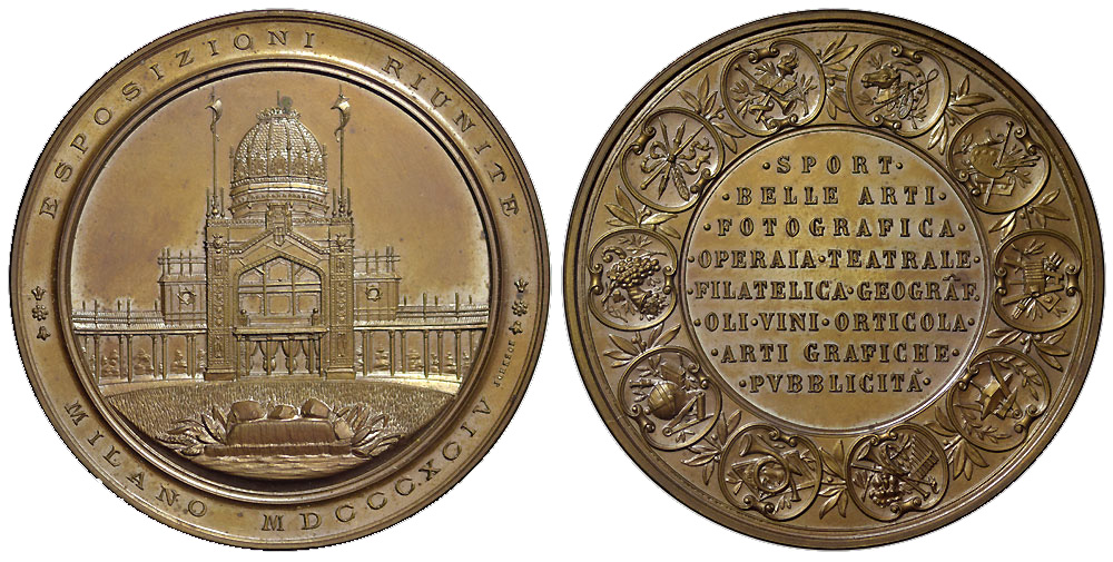 Medals Italy Milan Medal 1894 