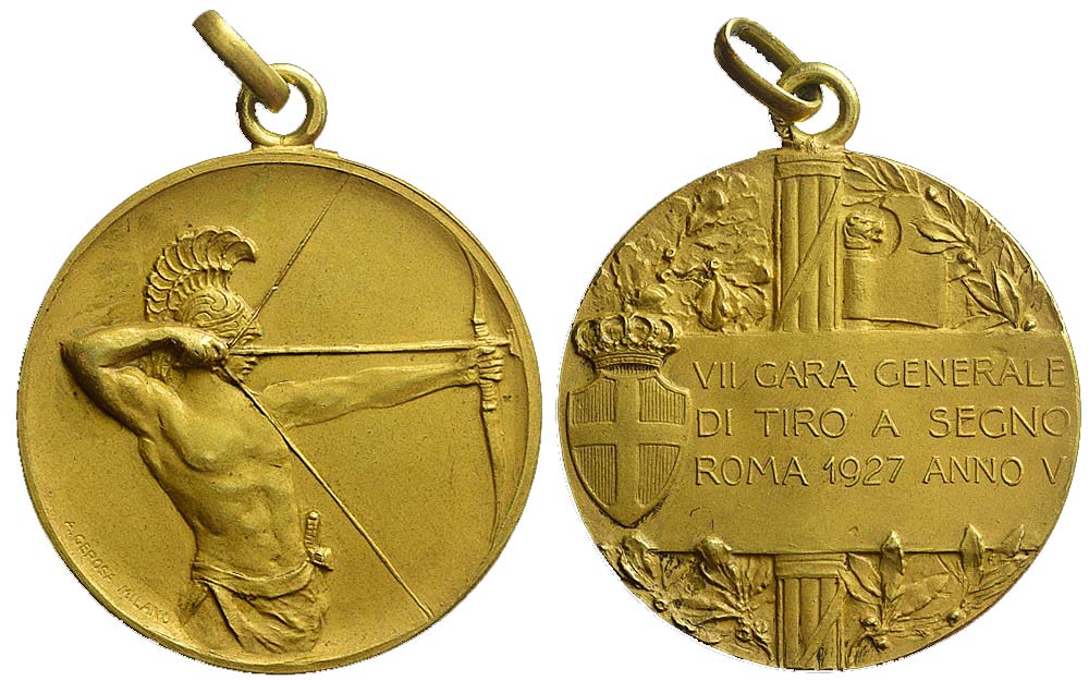 Medals Italy Vittorio Emanuele Medal 1927 Gold 