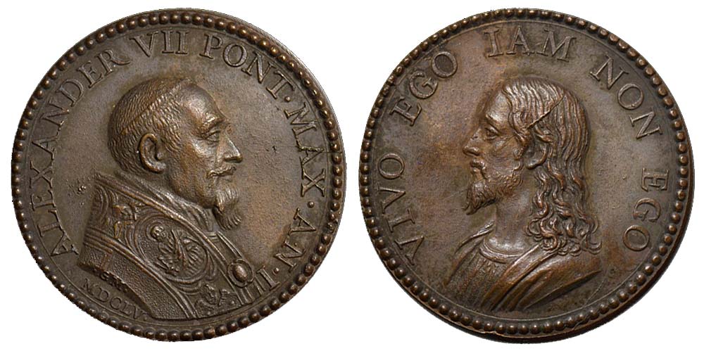 Medals Rome Alexander Medal 1655 