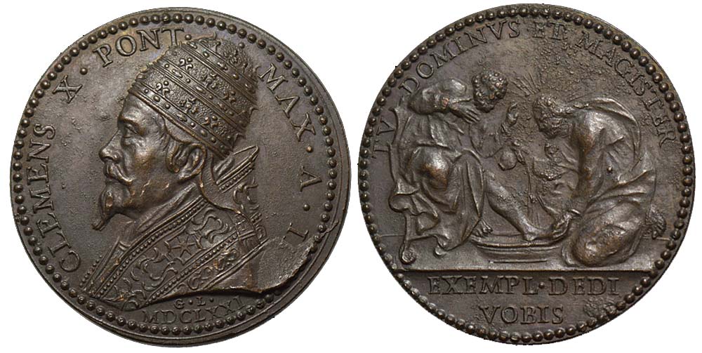 Medals Rome Clement Medal 1671 