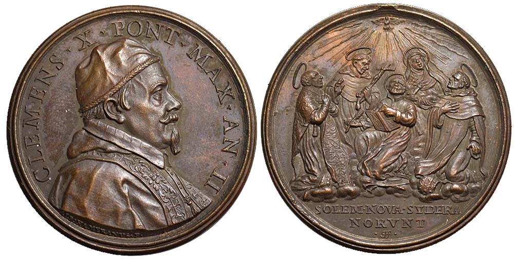 Medals Rome Clement Medal 1671 
