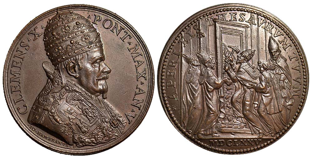 Medals Rome Clement Medal 1675 