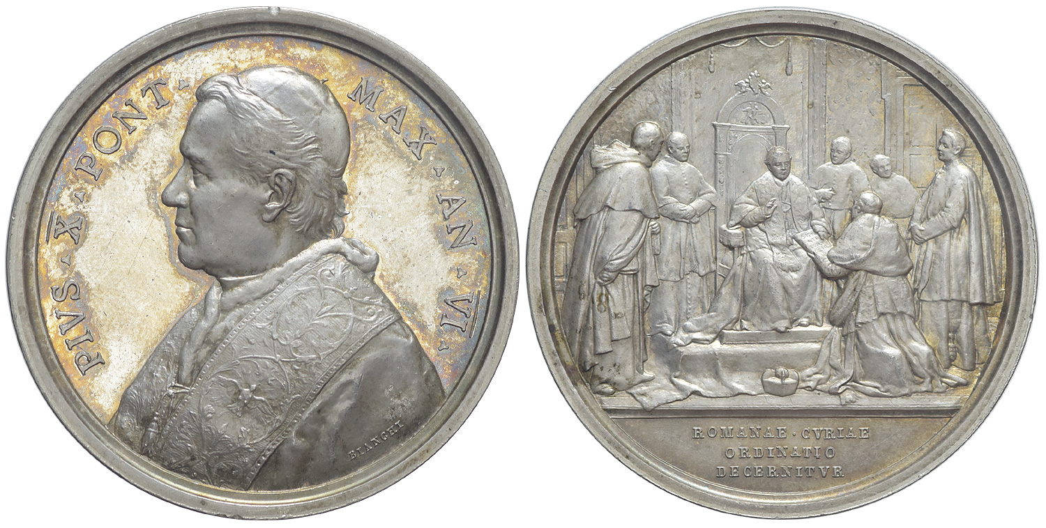 Medals Rome Pius Medal 1908 