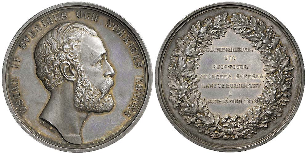 Medals Sweden Oscar Medal 1876 
