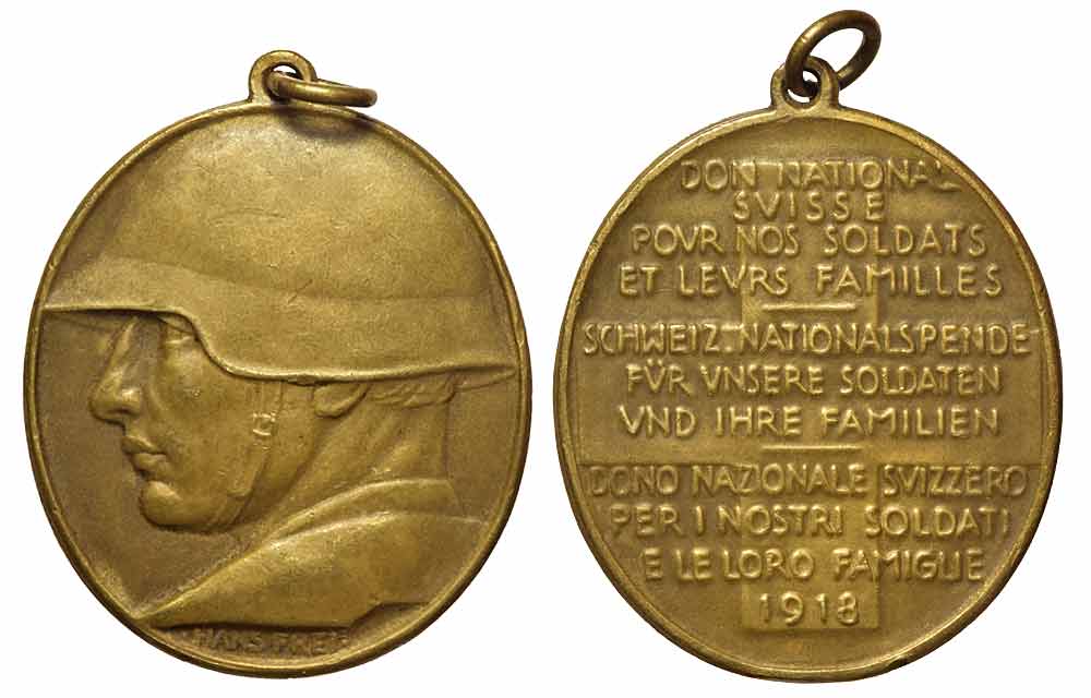Medals Switzerland Medal 1918 