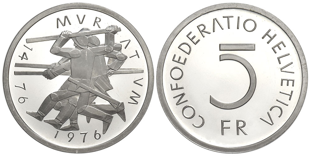 Switzerland Commemorative Coinage Francs 1976 CuNi 
