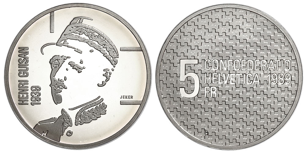 Switzerland Commemorative Coinage Francs 1989 CuNi 