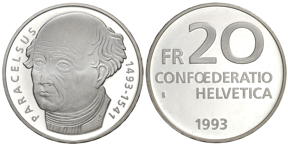 Switzerland Commemorative Coinage Francs 1993 