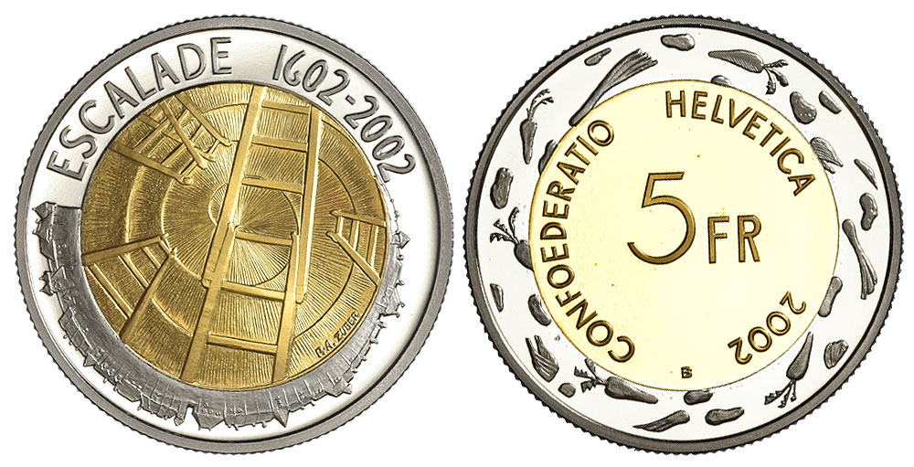 Switzerland Commemorative Coinage Francs 2002 CuNi 