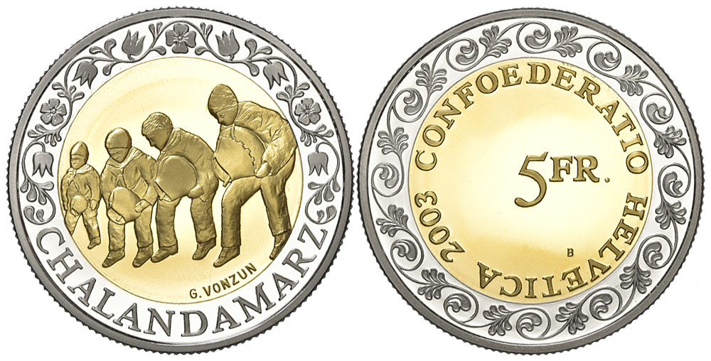 Switzerland Commemorative Coinage Francs 2003 CuNi 