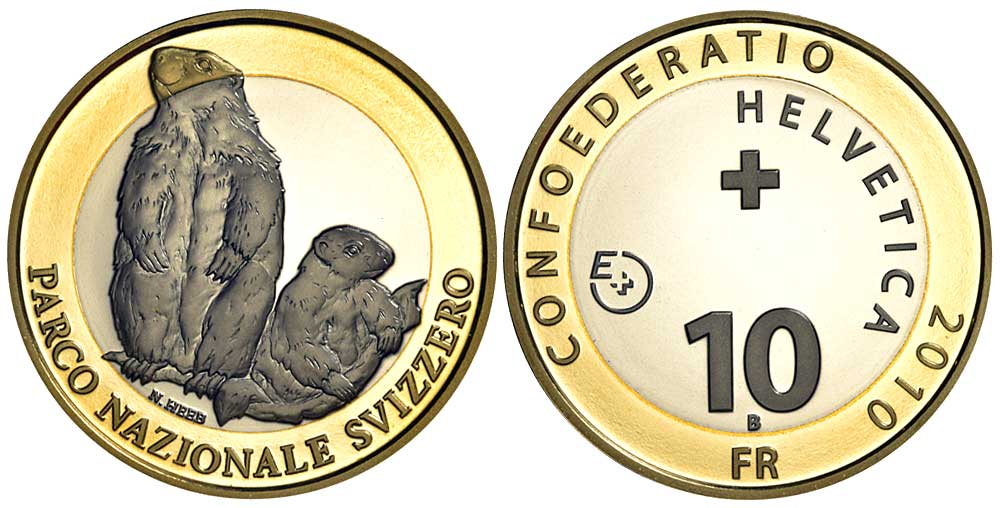 Switzerland Commemorative Coinage Francs 2010 CuNi 