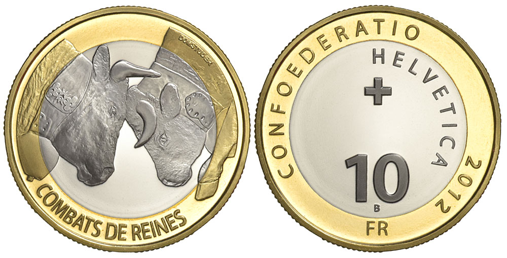 Switzerland Commemorative Coinage Francs 2012 CuNi 