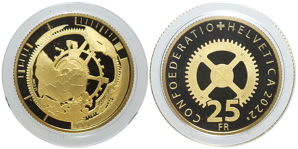 Switzerland Commemorative Coinage Francs 2022 Gold 
