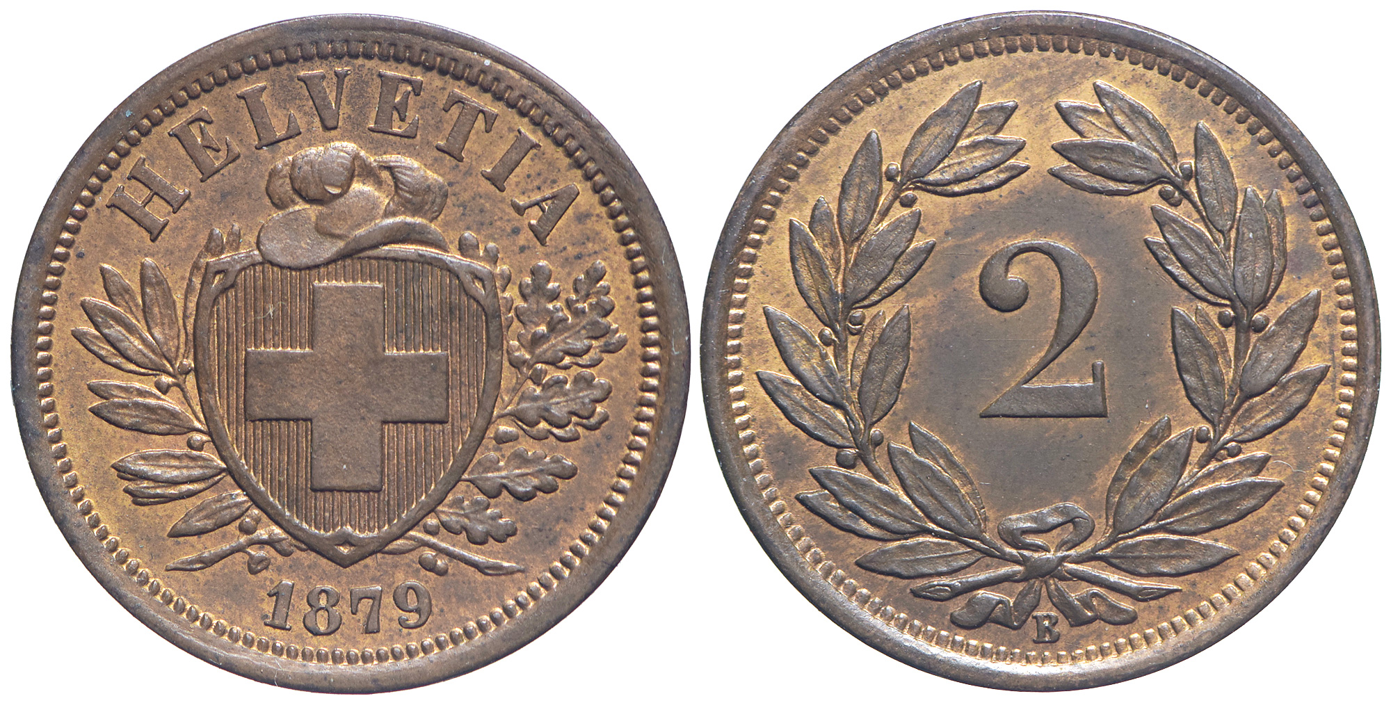 Switzerland Confoederatio Helvetica Cent 1879 