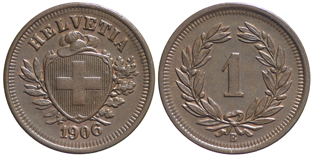 Switzerland Confoederatio Helvetica Cent 1906 