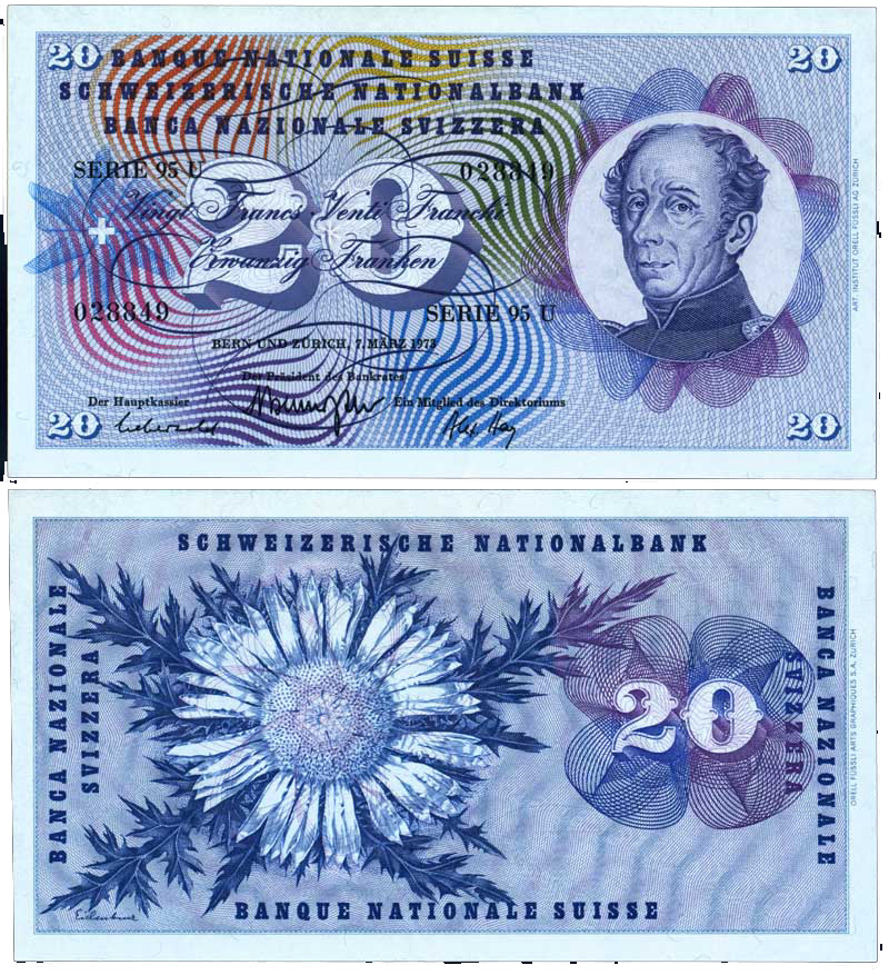 Switzerland Confoederatio Helvetica Francs 1973 