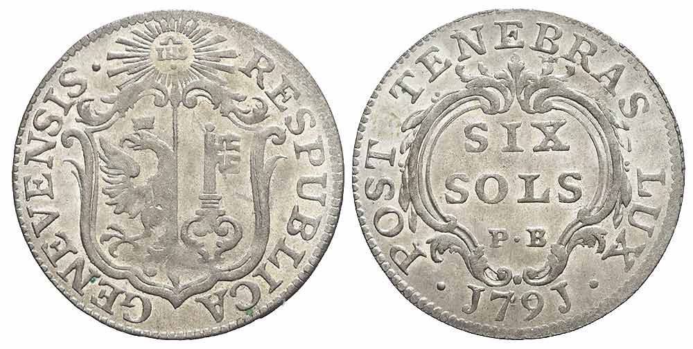 Switzerland Geneve Sols 1791 
