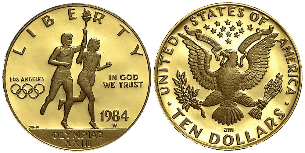 United States Commemoratives Dollars 1984 Gold 