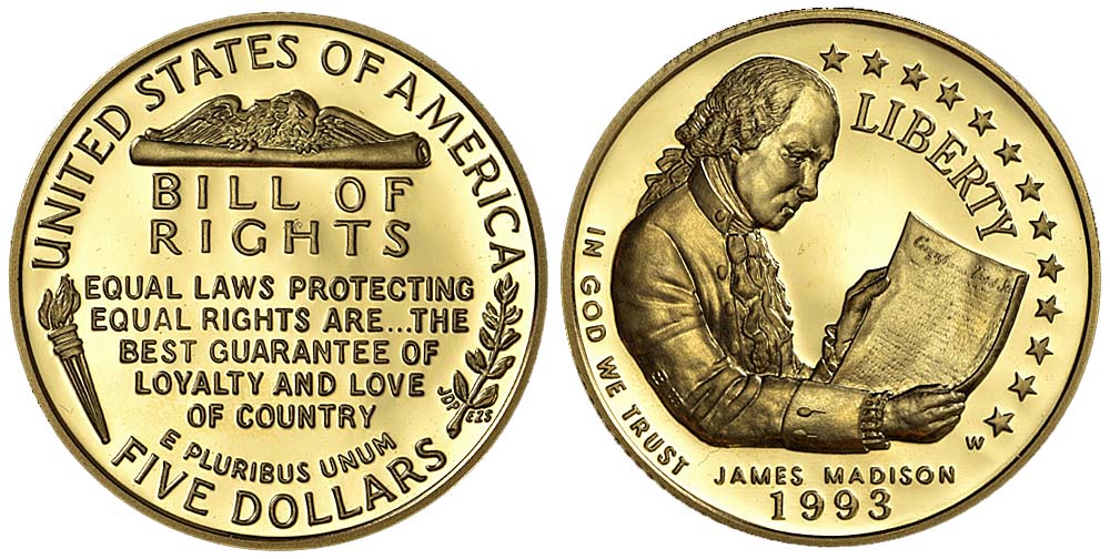 United States Commemoratives Dollars 1993 Gold 