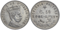 Eritrea-Colonial-Coinage-Umberto-I-Cent-1890-AR