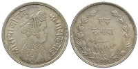 India-D-Princely-States-Baroda-Sayaji-Rao-III-Rupee-1948-AR
