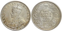 India-G-British-Empire-George-V-Rupee-1911-AR