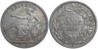 Switzerland-Confoederatio-Helvetica-Francs-1851-AR