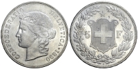 Switzerland-Confoederatio-Helvetica-Francs-1890-AR
