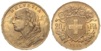 Switzerland-Confoederatio-Helvetica-Francs-1935-Gold