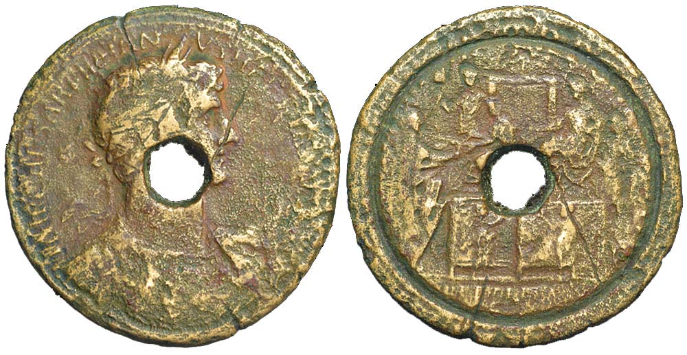 Rome, Hadrian, Contorniate medaillon, c. 117 118 AD  